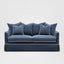 Noosa Hamptons 2.5 Seat Sofa Navy W/White Piping