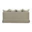 Noosa Hamptons 2.5 Seat Sofa Natural W/White Piping