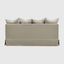 Noosa Hamptons 2 Seat Sofa Natural W/White Piping
