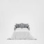 Noosa Hamptons 1.5 Seat Sofa Bed Grey W/White Piping