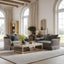Noosa Hamptons 1.5 Seat Sofa Bed Grey W/White Piping