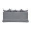 Noosa Hamptons 2.5 Seat Sofa Bed Grey W/White Piping