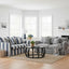 Noosa Hamptons 2.5 Seat Sofa Bed Grey W/White Piping