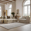 Noosa Hamptons 1.5 Seat Sofa Bed Natural Stripe