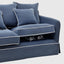Noosa Hamptons 2 Seat Sofa Bed Noosa Navy W/White Piping