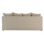 Noosa Hamptons 3 Seat Sofa Natural W/White Piping