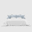 Noosa Hamptons 3 Seat Queen Sofa Bed Beach W/White Piping