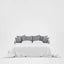 Noosa Hamptons 3 Seat Queen Sofa Bed Grey W/White Piping