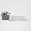Noosa Hamptons 3 Seat Queen Sofa Bed Grey W/White Piping