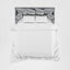 Noosa Hamptons 3 Seat Queen Sofa Bed Grey W/White Piping