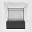 Noosa Hamptons 3 Seat Queen Sofa Bed Grey W/White Piping