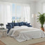 Noosa Hamptons 3 Seat Queen Sofa Bed Navy W/White Piping