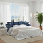 Noosa Hamptons 3 Seat Queen Sofa Bed Navy W/White Piping