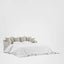 Noosa Hamptons 3 Seat Queen Sofa Bed Natural W/White Piping