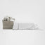 Noosa Hamptons 3 Seat Queen Sofa Bed Natural W/White Piping
