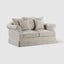 Avalon Hamptons 2 Seat Sofa Natural W/White Piping