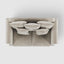 Avalon Hamptons 2 Seat Sofa Natural W/White Piping