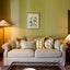 Avalon Hamptons 3 Seat Sofa Natural W/White Piping