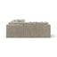 Marbella Modular Sofa Natural with White Piping - Left Facing