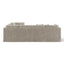 Marbella Modular Sofa Natural with White Piping - Right Facing