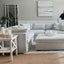 Marbella Modular Sofa Beach W/White Piping - Left Facing