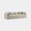Marbella 4 Seat Sofa Natural with White Piping