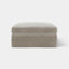 Marbella Ottoman Natural with White Piping