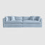 Marbella Modular 4 Seater Sofa Reversible Ottoman Chaisea Beach W/White Piping