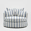 Noosa Hamptons Snuggle Chair Blue Sky Stripe