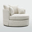 Noosa Hamptons Snuggle Chair Natural Stripe with White piping