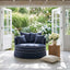 Noosa Hamptons Snuggle Chair Navy with White piping