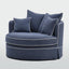 Noosa Hamptons Snuggle Chair Navy with White piping