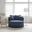 Noosa Hamptons Snuggle Chair Navy with White piping
