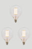Set of 3 G125 Long LED Filament - Clear Glass - 8W E27 2200k