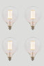 Set of 4 G125 Long LED Filament - Clear Glass - 8W E27 2200k