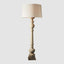 Rook Large - Natural - Turned Wood Pillar Floor Lamp
