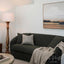 Candela Large - Dark Natural - Turned Wood Candlestick Floor Lamp