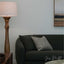 Candela Large - Dark Natural - Turned Wood Candlestick Floor Lamp