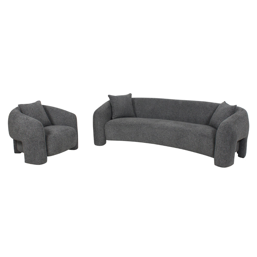 3 Seater Sofa - Coral Charcoal