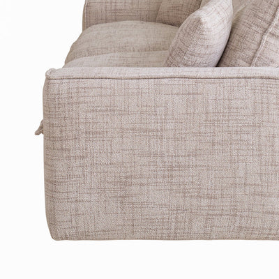 3 Seater Fabric Sofa - Cream