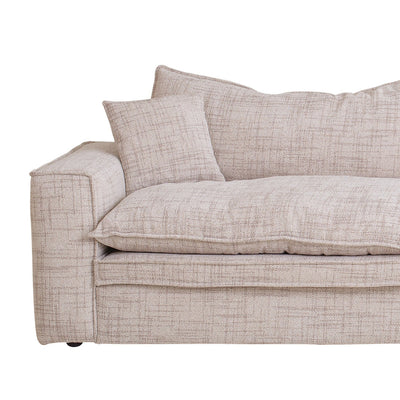 3 Seater Fabric Sofa - Cream