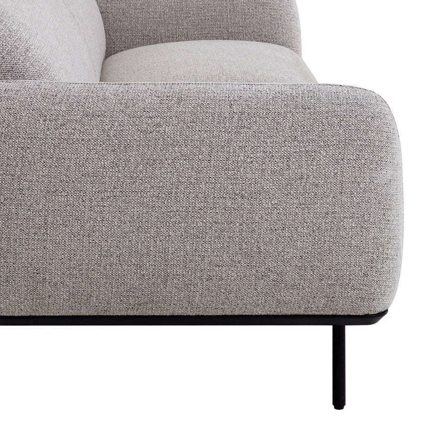 3 Seater Fabric Sofa - Speckled Grey