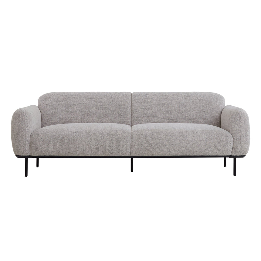 3 Seater Fabric Sofa - Speckled Grey