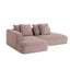 2 Seater Right Chaise Fabric Sofa - Latte