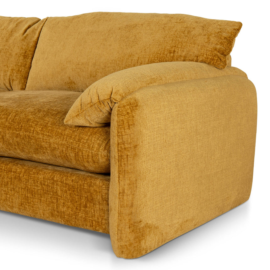 3 Seater Fabric Sofa - Ochre