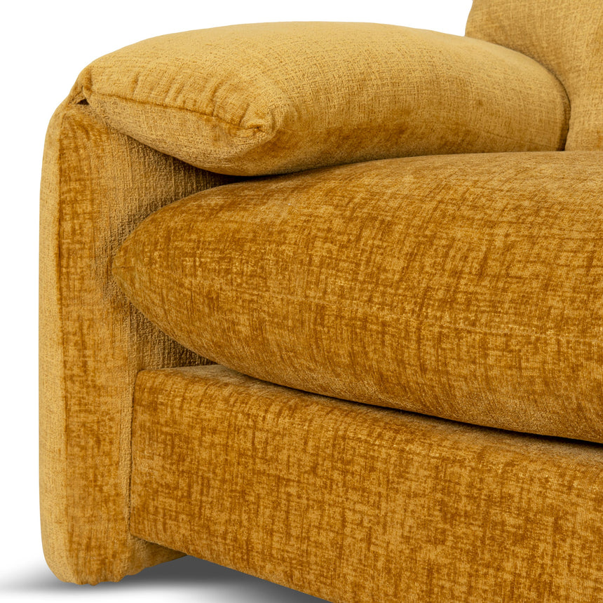 3 Seater Fabric Sofa - Ochre