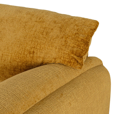 3 Seater Fabric Sofa - Ochre