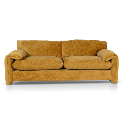 3 Seater Fabric Sofa - Ochre