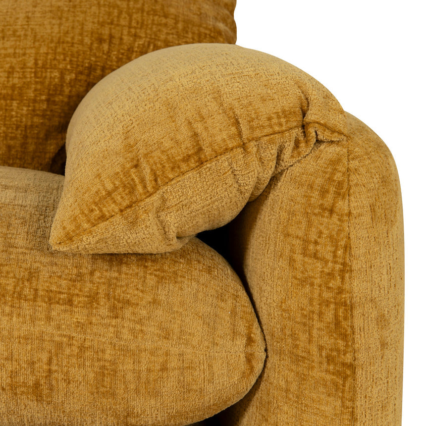 3 Seater Fabric Sofa - Ochre