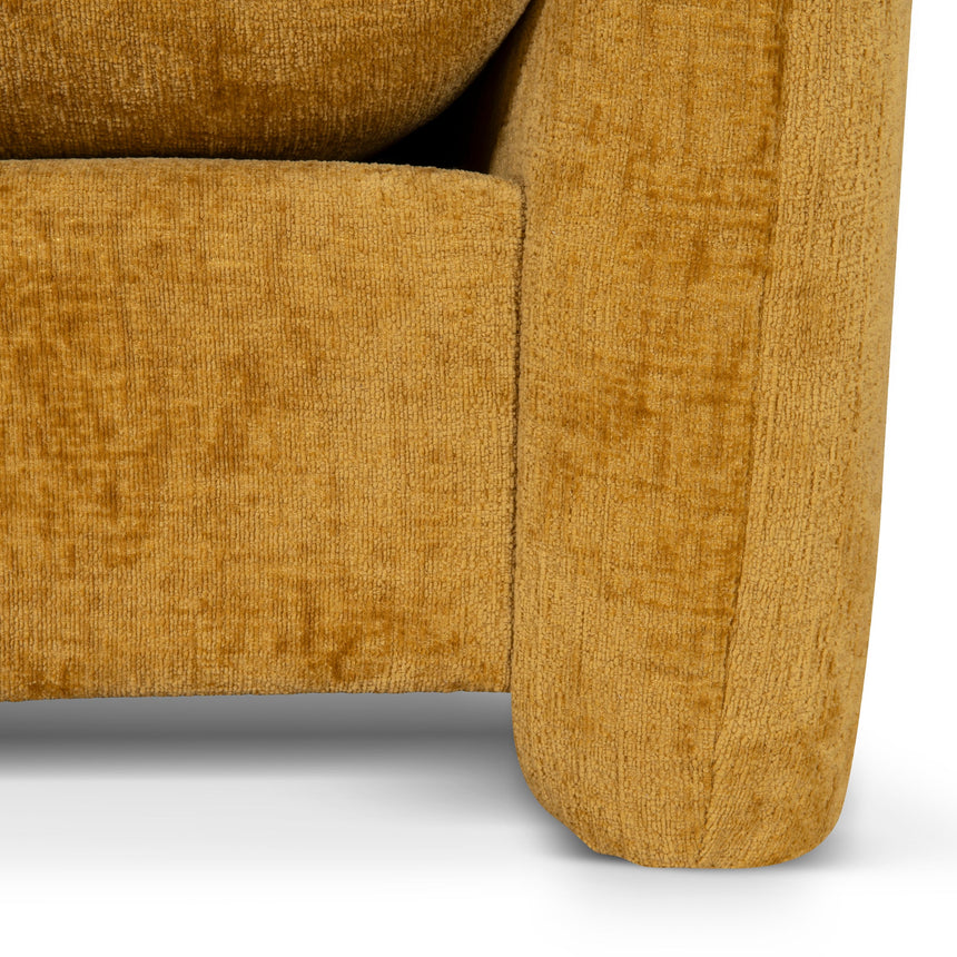 3 Seater Fabric Sofa - Ochre